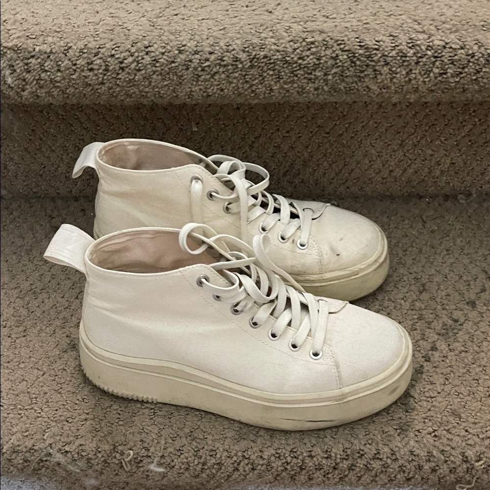Vagabond Women's Stacy Cream High-Top Sneakers